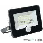 Прожектор Iek LPDO602-20-65-K02 СДО 06-20Д светодиодный черный с датчиком движения IP54 6500K