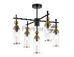 Люстра Ambrella light LH55256/5 BK/BS/CL черный/латунь/прозрачный E14*5 max 40W D520*520