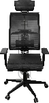 Кресло руководителя эргономичное Метта Yoga Spine Black Edition черный сиденье черный сетка с подголов. крестов.5-луч. металл хром, вид 27