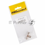 Переходник антенный, (3-гнезда F), тройник, (1шт.) (пакет)  PROconnect