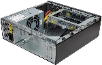Компьютерный корпус с блоком питания 250Вт. Сase Foxline mITX 250W TFX, 2xUSB3.0, Black/Black Trim, powercord