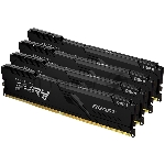 Оперативная память Kingston Fury Beast, DDR4, 64GB (4x16GB), 3200MHz, CL16, DIMM, радиатор, черный