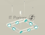 Светильник Ambrella light XB9177201/8 SWH/BL белый песок/голубой GX53 (C9177, N8488)