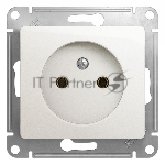 Механизм розетки 1-м СП Glossa 16А IP20 без заземл. перламутр SchE GSL000641