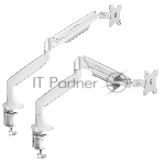 Кронштейн для мониторов ONKRON G100 белый 13"-32" макс.9кг настольный поворот и наклон верт.перемещ.