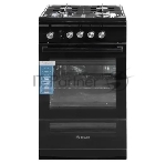 Плита газовая De Luxe 506040.24Г ЧР-001 черный, конфорок 4 шт, духовка 54 л, 50 см x 85 см x 60 см