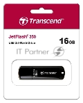 Флешка USB Transcend JetFlash 350 (TS16GJF350), 16Gb, USB 2.0, R/W 15/7, черный