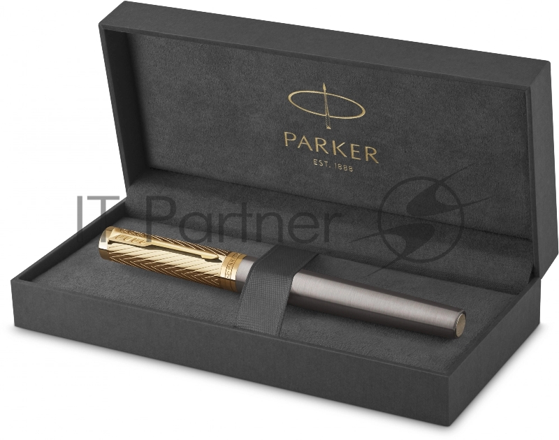 Ручка перьевая Parker Ingenuity Pioneers F571 (2200949) Arrow Grey GT, F, подарочная коробка