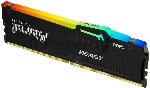 Оперативная память Kingston Fury Beast, DDR5, 16Gb (1x16 Gb), 6400 MHz, CL32, радиатор, RGb, черный