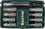 Набор бит "COMPACT-10" с магнитным адаптером, KRAFTOOL 26130-H10, в мини бит-боксе, 10 предметов