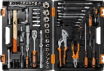 Набор инструментов, 1/2", 1/4", CrV, пластиковый кейс 76 предм