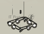 Светильник Ambrella light XB9182080/8 SBK/FR черный песок/белый матовый GX53 (С9182, N8141)