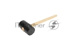 Киянка резиновая Kranz KR-12-8145 910 г, черная резина, деревянная рукоятка