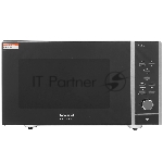 Микроволновая печь CASO MG 25 Ceramic Menu серебристый/черный, 25 л, 900 Вт, переключатели - кнопки, поворотный механизм