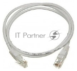 Патч-корд LANMASTER UTP TWT-45-45-1.0-GY вилка RJ-45-вилка RJ-45 cat.5е 1м серый ПВХ (уп.:1шт)