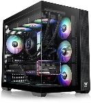 Компьютерный корпус Thermaltake View 380 TG ARGb черный без БП ATX 6x120мм 2x140мм 1x200мм 2xUSB3.0 audio bott PSU