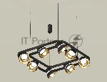 Светильник Ambrella light XB9182081/8 SBK/PYG/CL черный песок/золото желтое полированное/прозрачный GX53 (С9182, N8145)