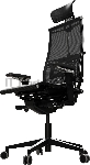 Кресло руководителя эргономичное Метта Yoga Spine Black Edition черный сиденье черный сетка с подголов. крестов.5-луч. металл хром, вид 22