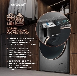 Стиральная машина Weissgauff WM 58411 Direct Drive Inverter Premium Steam Grey серая, загрузка фронтальная 11кг, 1400 об/мин., класс: A+++, вид 28