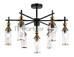 Люстра Ambrella light LH55257/7 BK/BS/CL черный/латунь/прозрачный E14*7 max 40W D640*520