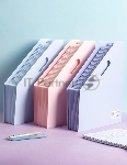 Лоток вертикальный Deli EB41102 Macaron 13 отд. складной для бумаг A4 ассорти, полипропилен, вид 5