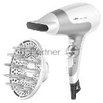 Фен Braun HD585 2500Вт белый/серебристый
