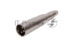 Переходник аудио FORCE CFA-011XLR (M) 3-pin на 1/4" TRS Jack (F), материал контактных частей медь, покрытие никель, матовый серебристый