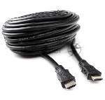 Кабель HDMI Cablexpert CC-HDMI4L-20M, 20м, v2.0, 19M/19M, серия Light, черный, позол.разъемы, экран, пакет
