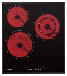 Электрическая варочная поверхность Hotpoint HR 4O3 BAS, 3 конфорки, с зоной расширения, стеклокерамика, 5000 Вт
