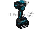 Гайковерт Makita DTW300RTJ аккум. патрон:квад.1/2" (кейс в комплекте), вид 4