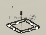 Светильник Ambrella light XB9182100/8 SBK/PBK черный песок/черный полированный GX53 (C9182, N8113)