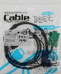 Кабель KVM ATEN 2L-5201U USB(тип А Male)+HDB15(Male) <-> SPHD15(Male) 1,2м., черный., вид 13