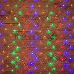 Новогодние светоукрашения Neon-night Гирлянда - сеть 1,8х1,5м, прозрачный ПВХ, 180 LED Мультиколор