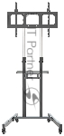 Стойка для телевизора Cactus CS-VM-ST04H черный 37"-70" макс.45кг напольный мобильный