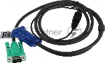 Кабель KVM ATEN 2L-5201U USB(тип А Male)+HDB15(Male) <-> SPHD15(Male) 1,2м., черный., вид 12