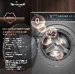 Стиральная машина Weissgauff WM 58411 Direct Drive Inverter Premium Steam Grey серая, загрузка фронтальная 11кг, 1400 об/мин., класс: A+++, вид 26