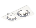 Комплект встраиваемого светильника Ambrella light XC7635003 SWH/PSL белый песок/серебро полированное MR16 GU5.3 (C7635, N7012)