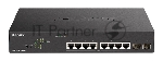Коммутатор D-Link DGS-1100-10MPV2/A3A, 8×1 Гбит/с + 2×1 Гбит/с SFP, настраиваемый