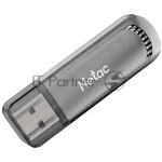 Флешка USB Netac UA61B (NT03UA61B-064G-32GM), 64Gb, USB 3.2, R/W 150/45, серый