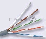 Кабель сетевой HQ Solid Cu 4 pair 0.42мм cat5E 305м серый (43648)