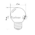 Лампа светодиодная шар Neon-night E27, 7 LED, 24В, диаметр 45мм теплый белый, матовая колба