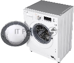 Стиральная машина встраиваемая Maunfeld MBWM1486S белый, загрузка фронтальная 8 кг, 1400 об/мин, класс A+++, вид 60