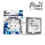 Розетка TOKOV ELECTRIC TKE-PX-R1SF-C34 1-м СП Pixel 16А IP20 без заземл. защ. шторки механизм айс
