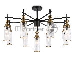 Люстра Ambrella light LH55258/9 BK/BS/CL черный/латунь/прозрачный E14*9 max 40W D770*530
