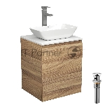 Тумба Bau Dream Blackwood 50 с дверцей, раковина BAU Spectrum mini 47х24 смеситель для раковины высокий Hotel Still, нержавеющая сталь, выпуск клик клак, хром