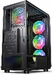 Компьютерный корпус Accord 3338 черный без БП ATX 1xUSB2.0 1xUSB3.0 1xUSB3.1 audio bott PSU, вид 15