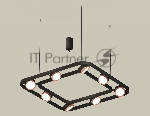 Светильник Ambrella light XB9182103/8 SBK/PPG черный песок/золото розовое полированное GX53 (C9182, N8126)