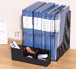 Лоток вертикальный Deli E9847 3отд. сборный для бумаг 253x320x275мм черный пластик пластиковый пакет
