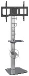 Стойка для телевизора Cactus CS-ST97-D черный 37"-70" макс.68кг напольный