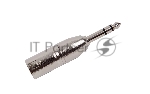 Переходник аудио FORCE CFA-014XLR (M) 3-pin на 1/4" TRS Jack (M) стерео, материал контактных частей медь, покрытие никель, матовый серебристый